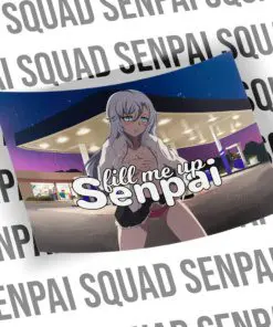 Fill Me Up Senpai Rectangular Gas Cap Decal