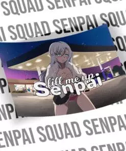 Fill Me Up Senpai Rectangular Gas Cap Decal