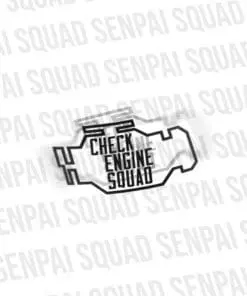 Check Engine Squad Diecut Glitter Gold