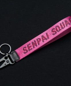 Dark Pink Fabric Strap Keychain