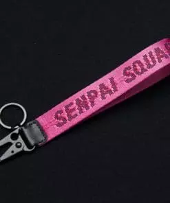 Dark Pink Fabric Strap Keychain