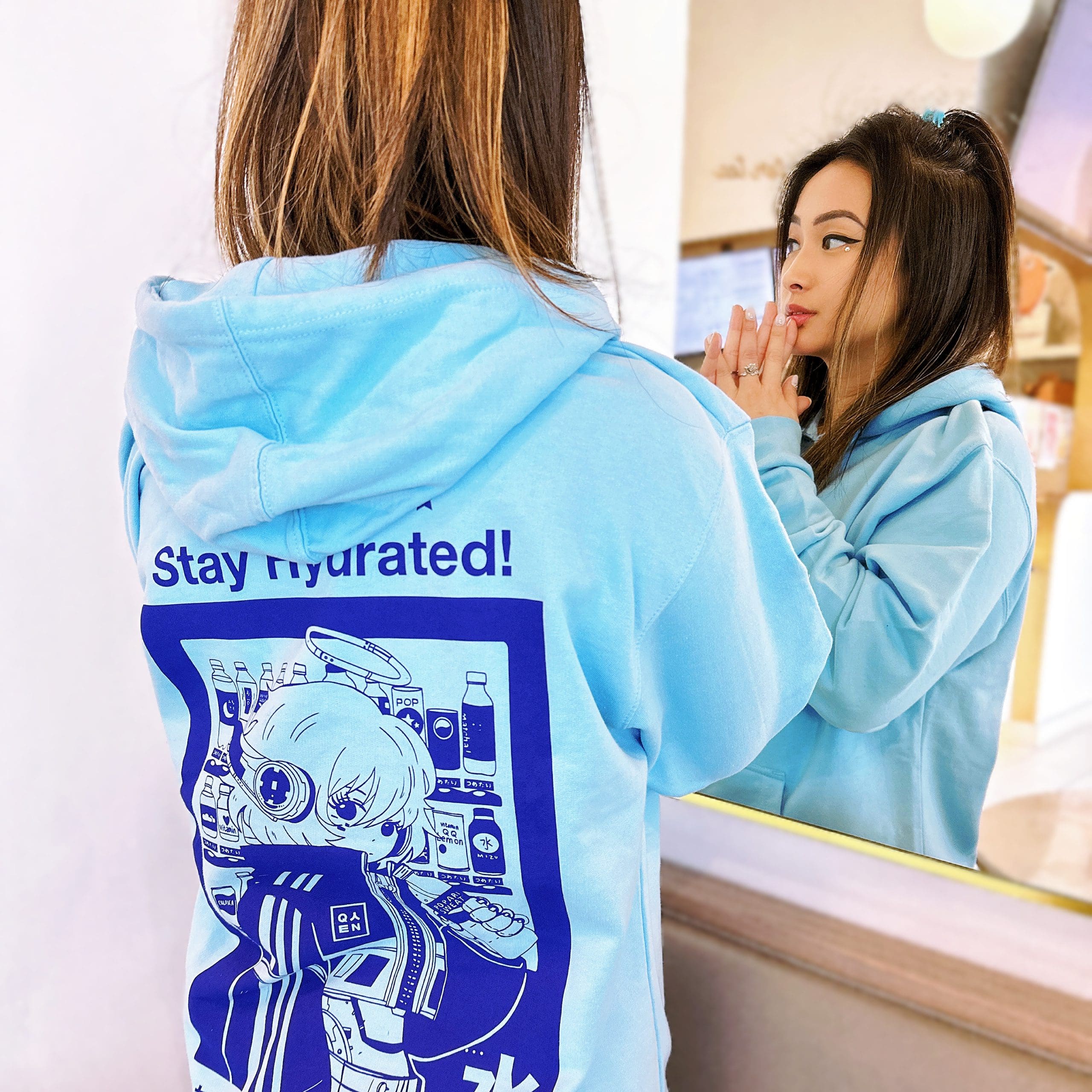 Anime blue online hoodie