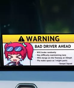 Bad Driver Warning Decal