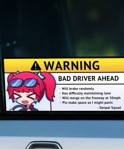 Bad Driver Warning Decal